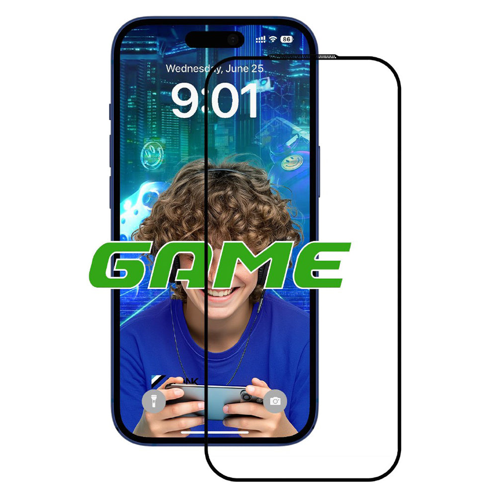 Schutzfolie Mattes Display Anank 5X Verstärkt für Apple iPhone 17, Gehärtetes Glas, Vollverklebung, 2.5D, Schwarz