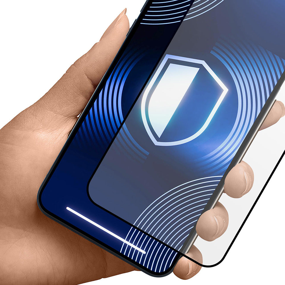 Schutzfolie Matte 3MK HardGlass Max für Apple iPhone 17 Air, Gehärtetes Glas, Vollverklebung, Schwarz
