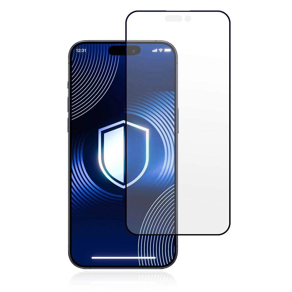 Schutzfolie Matte 3MK HardGlass Max für Apple iPhone 17 Pro, gehärtetes Glas, Full Glue, Schwarz