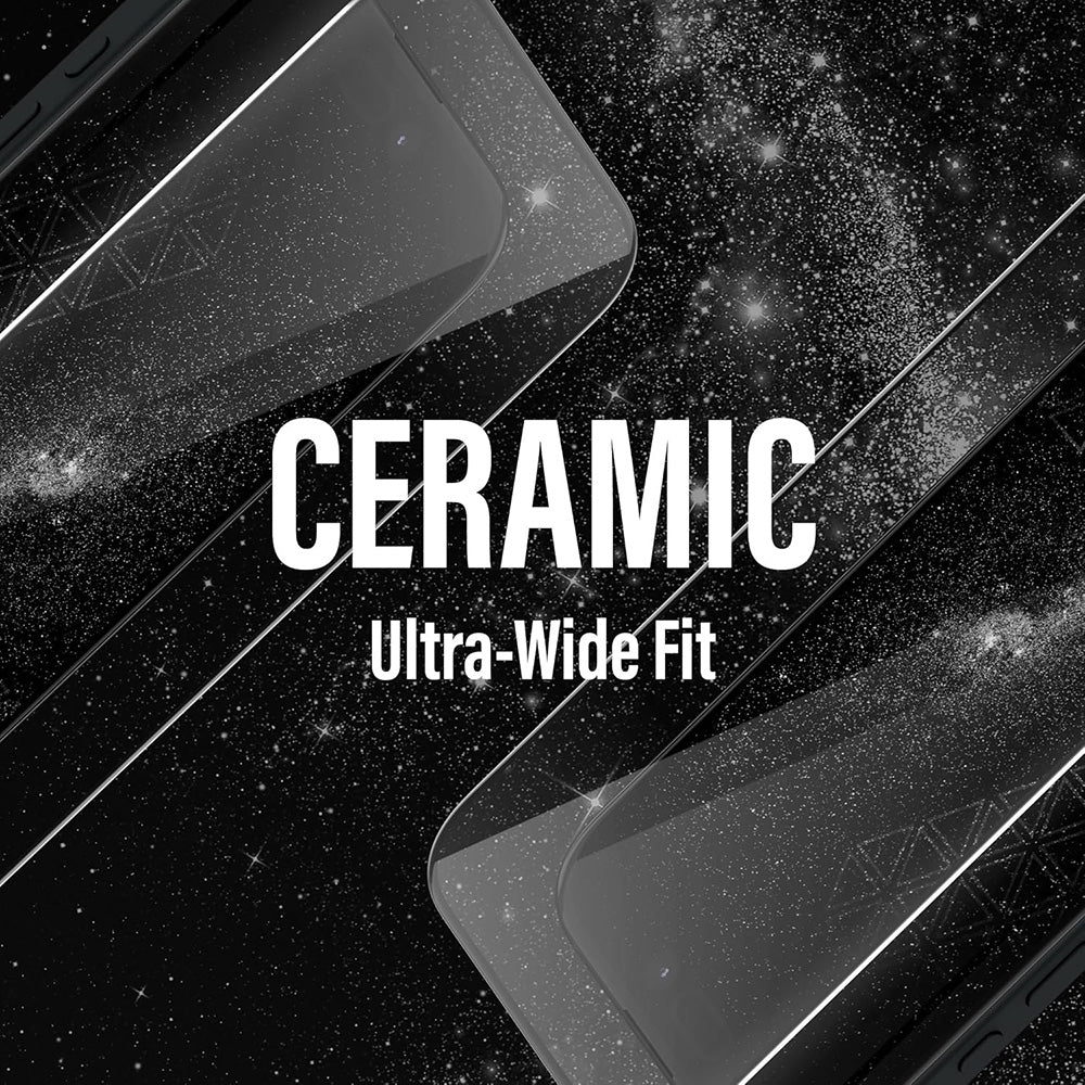 Schutzfolie PanzerGlass Ultra-Wide Ceramic II EasyAligner für Apple iPhone 17 Air, gehärtetes Glas, Full Glue, Schwarz
