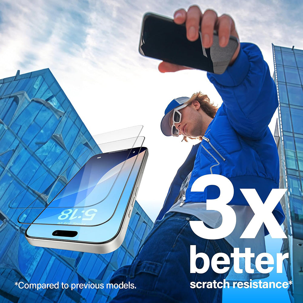 Schutzfolie PanzerGlass Ultra-Wide Fit Fastfit für Apple iPhone 17 Pro, gehärtetes Glas, Full Glue, Schwarz