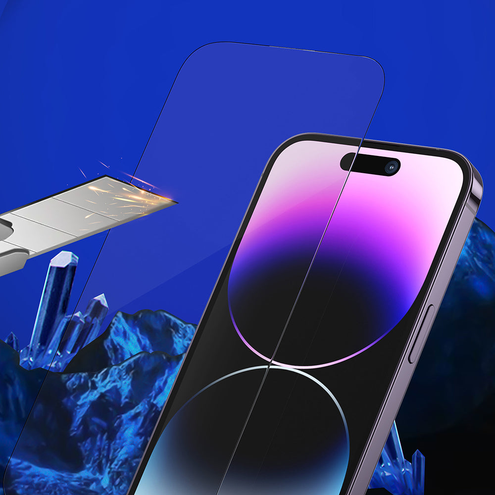 Schutzfolie Privacy Blueo Sapphire Applicator Pro für Apple iPhone 17 Air, Gehärtetes Glas, Vollkleber