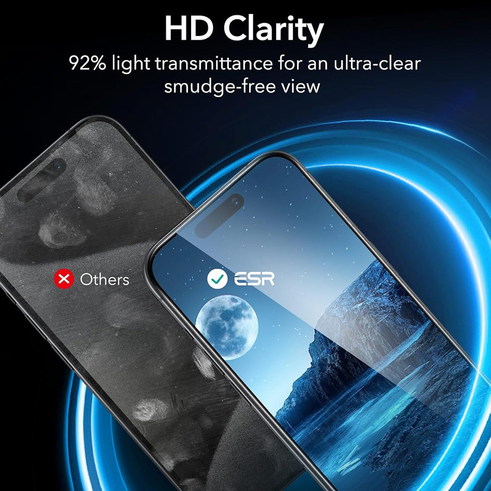 Displayschutzfolie Privacy ESR für Apple iPhone 17 Air, Gehärtetes Glas, Vollverklebung, Set mit 3 Stück.