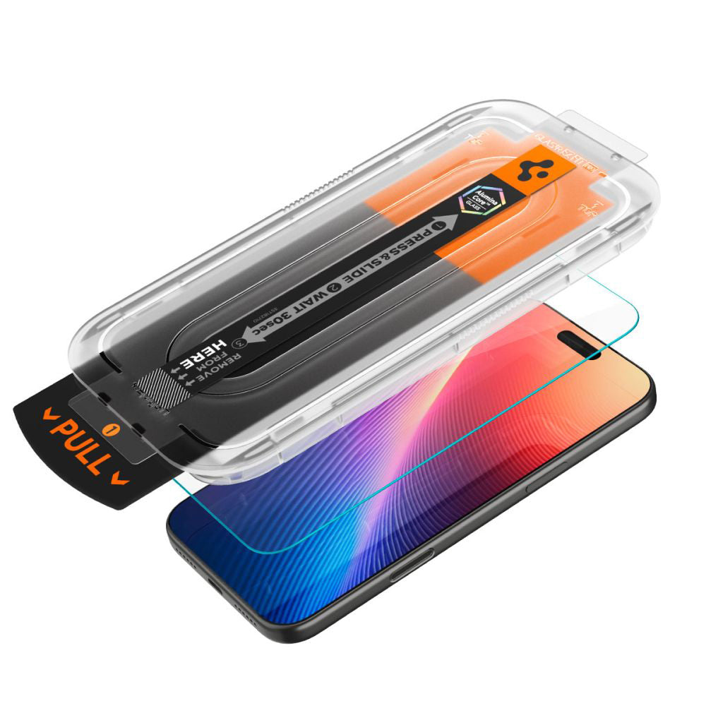 Schutzfolie Ecran Privacy Spigen GlastR EZ FIT Pro für Apple iPhone 17 Air, Gehärtetes Glas, Full Glue AGL09871