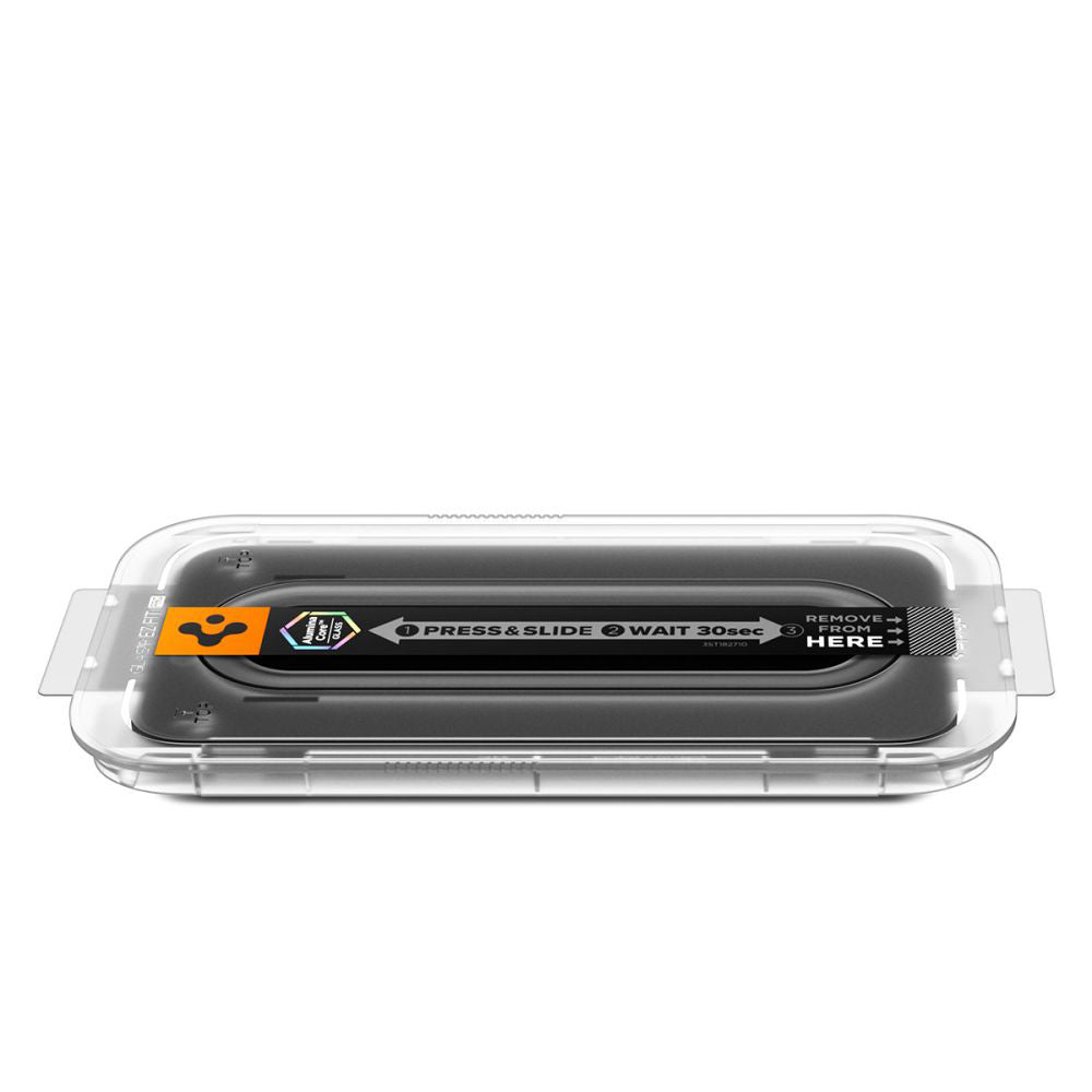 Schutzfolie Privacy Spigen GlastR EZ FIT Pro für Apple iPhone 17 Pro Max / 16 Pro Max, Gehärtetes Glas, Full Glue AGL10096