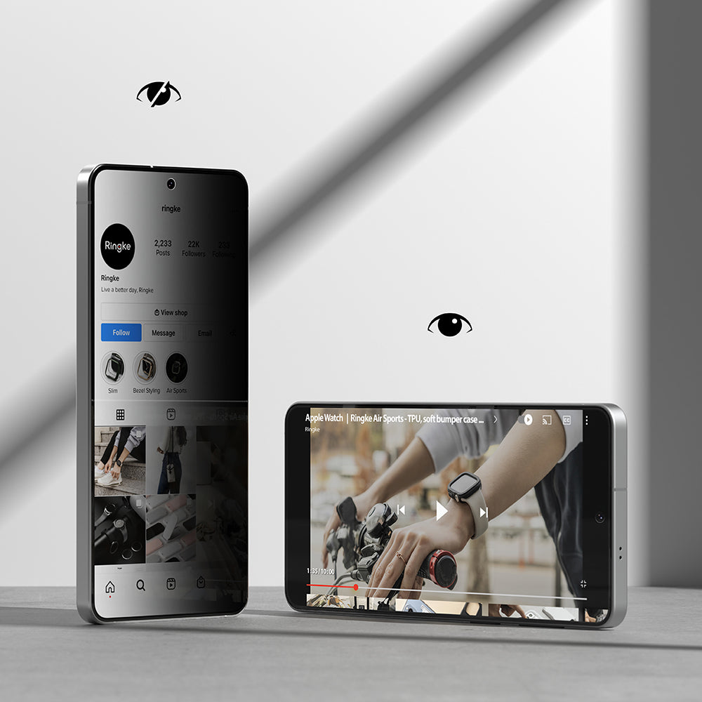 Schutzfolie Ringke Easy Slide für Samsung Galaxy S26 Plus S947, gehärtetes Glas, Vollkleber, Set mit 2 Stück, Schwarz