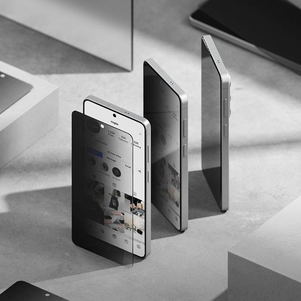 Schutzfolie Ringke Easy Slide für Samsung Galaxy S26 Plus S947, gehärtetes Glas, Vollkleber, Set mit 2 Stück, Schwarz