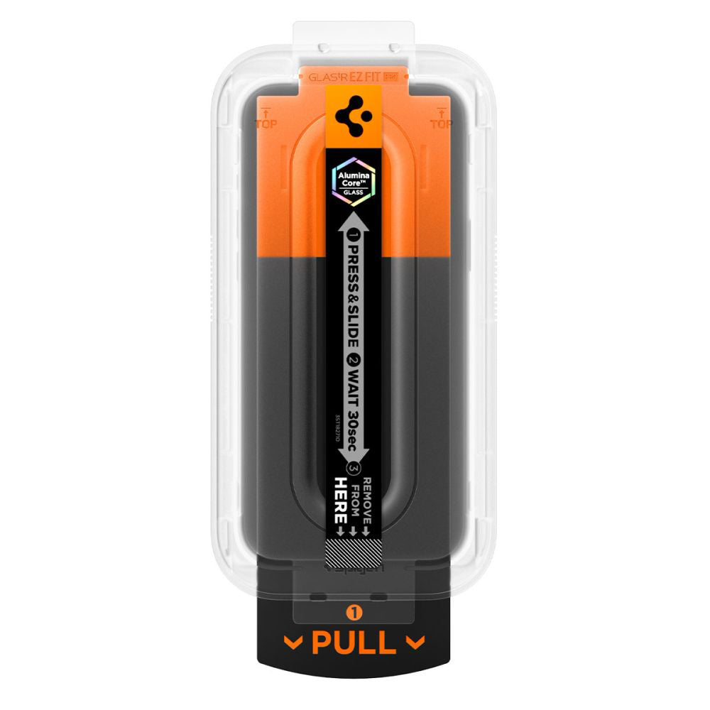 Schutzfolie Spigen GlastR EZ FIT Pro für Apple iPhone 17 Pro Max / 16 Pro Max, gehärtetes Glas, Vollkleber
