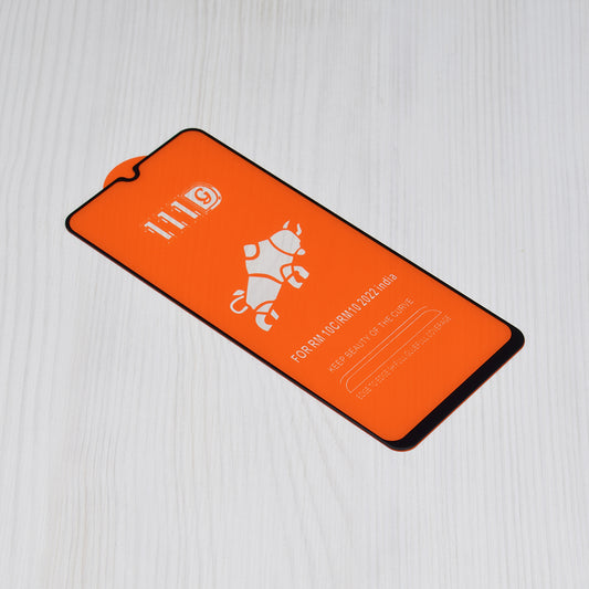 Techsuit Displayschutzfolie für Xiaomi Redmi A3x / A3, gehärtetes Glas, Full Glue, 111D, Schwarz