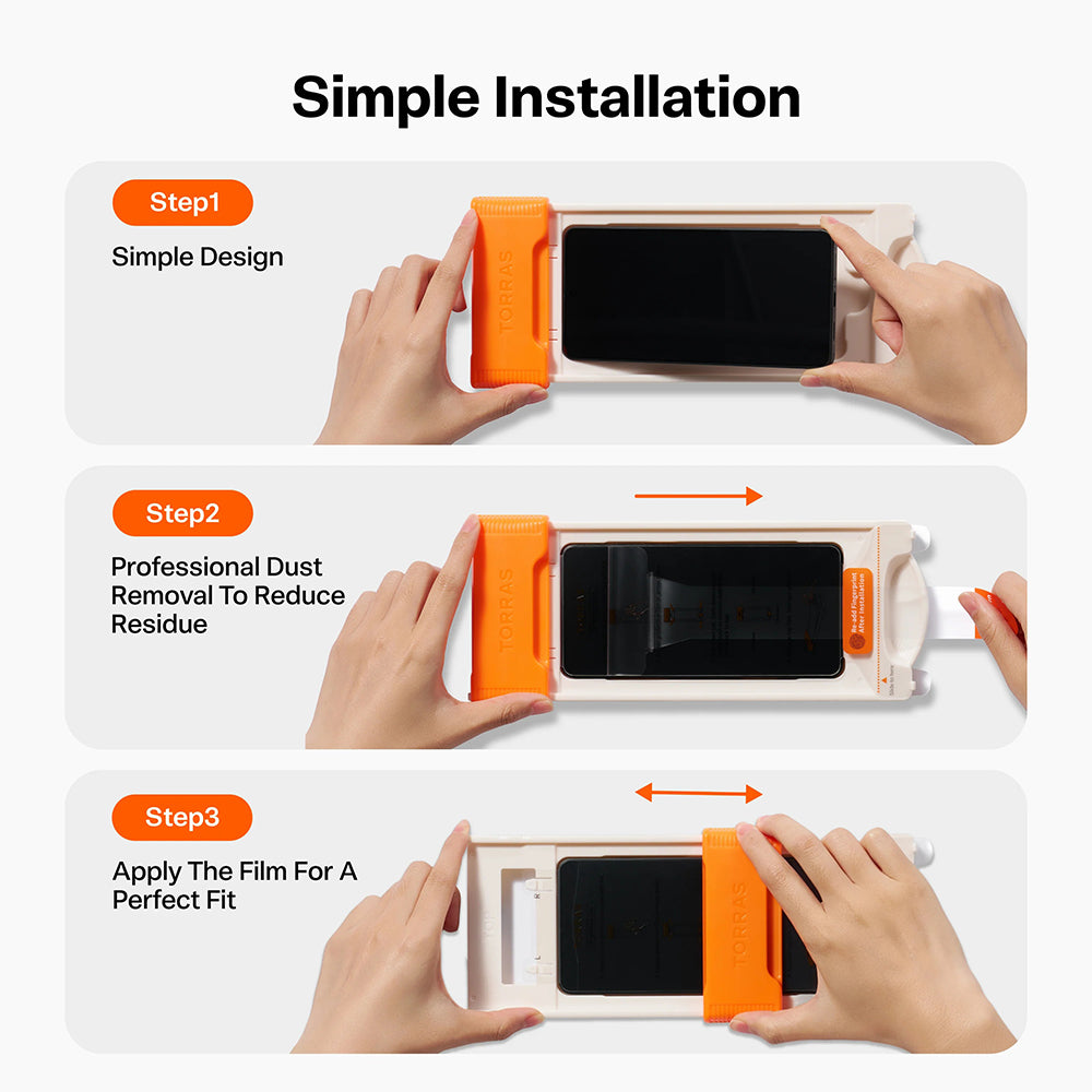 Torras OrigArmor Displayschutzfolie für Samsung Galaxy S26 Ultra S948, gehärtetes Glas, Vollkleber