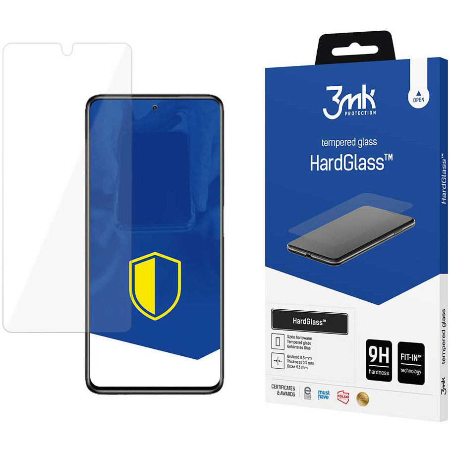 3MK HardGlass Displayschutzfolie für Samsung Galaxy S23 S911, gehärtetes Glas, Full Glue
