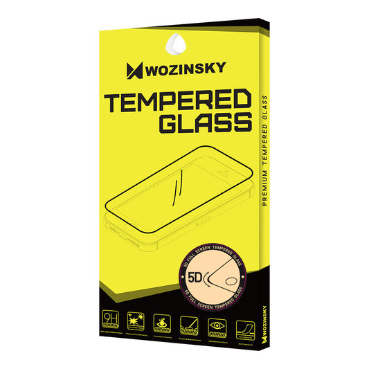 WZK Displayschutzfolie für Apple iPhone SE (2022) / SE (2020) / 8, gehärtetes Glas, Full Glue, 5D, Schwarz