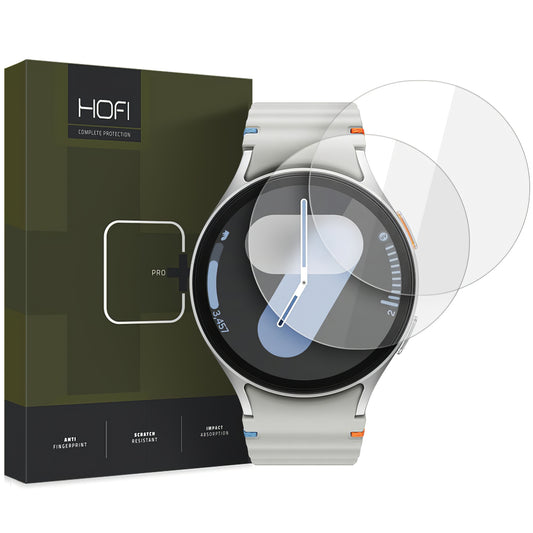 Schutzfolie HOFI Glas PRO+ für Samsung Galaxy Watch7 / Watch6 / Watch5 / Watch4 44mm 44mm Serie, Set 2 Stück, Glasgeschützt