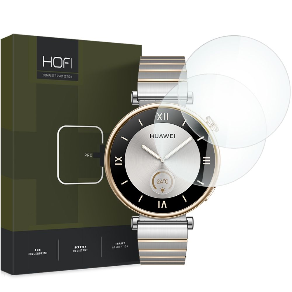 Schutzfolie HOFI PRO+ für Huawei Watch GT 4 41mm, Set 2 Stück, Gehärtetes Glas