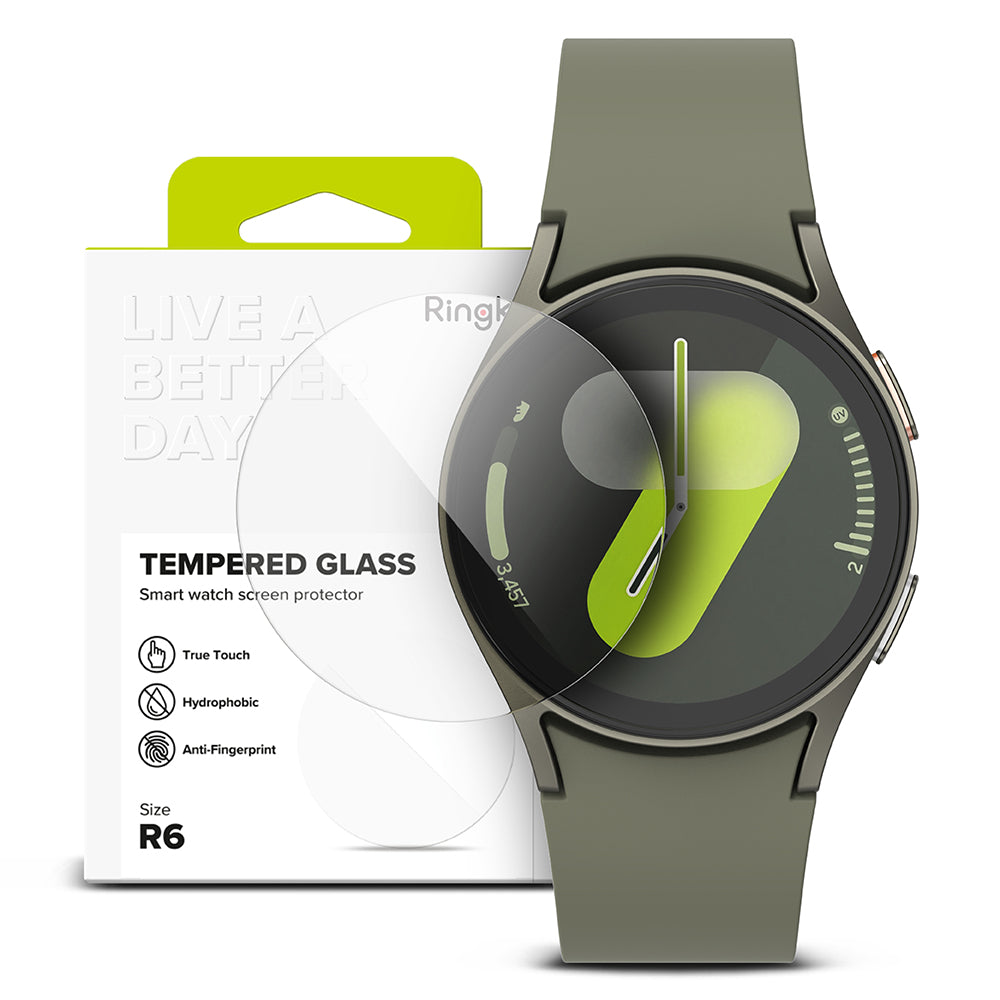 Ringke R6 Schutzfolie für Samsung Galaxy Watch7 44mm, 4er Set, Gehärtetes Glas