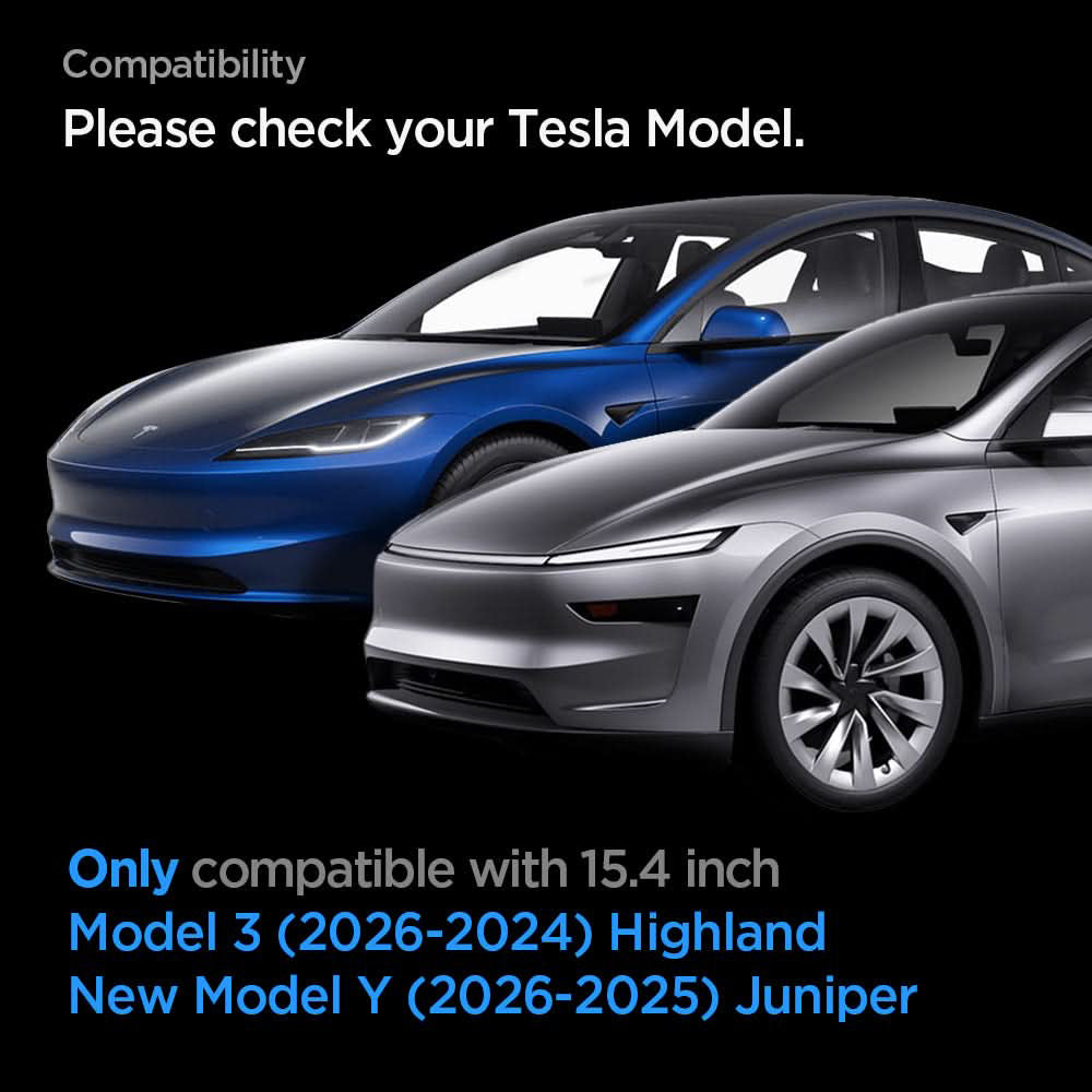 Spigen GlastR EZ FIT Anti-Glare FC Schutzfolie für Tesla Y (2026 / 2025) / 3 (2026 / 2025 / 2024) Navigation, gehärtetes Glas AGL07152