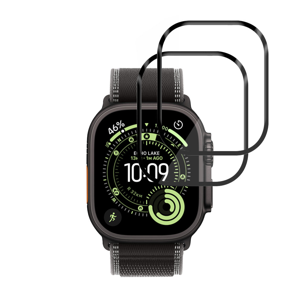 Schutzfolie Techsuit Nano Flex für Apple Watch Ultra Series, Set 2 Stück, Kunststoff, Schwarz