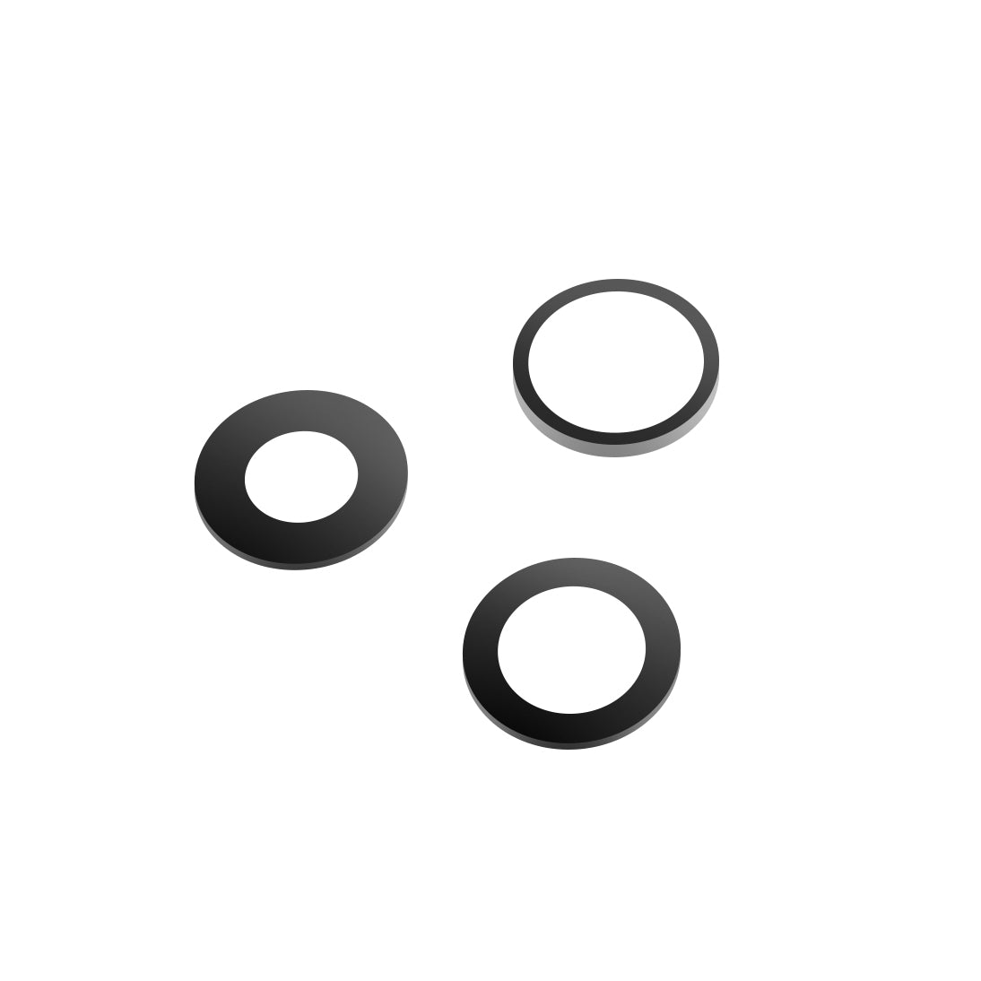 Rückkamera Glas Set für Apple iPhone 14 Pro / 14 Pro Max | 3-teilig | Schwarz