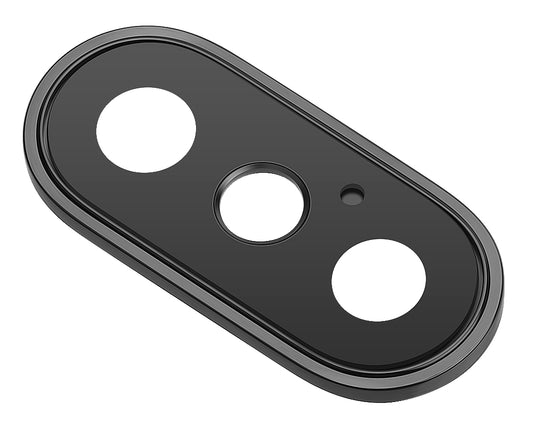 Kamera Glasrückseite Apple iPhone XS Max, mit Rahmen, Schwarz