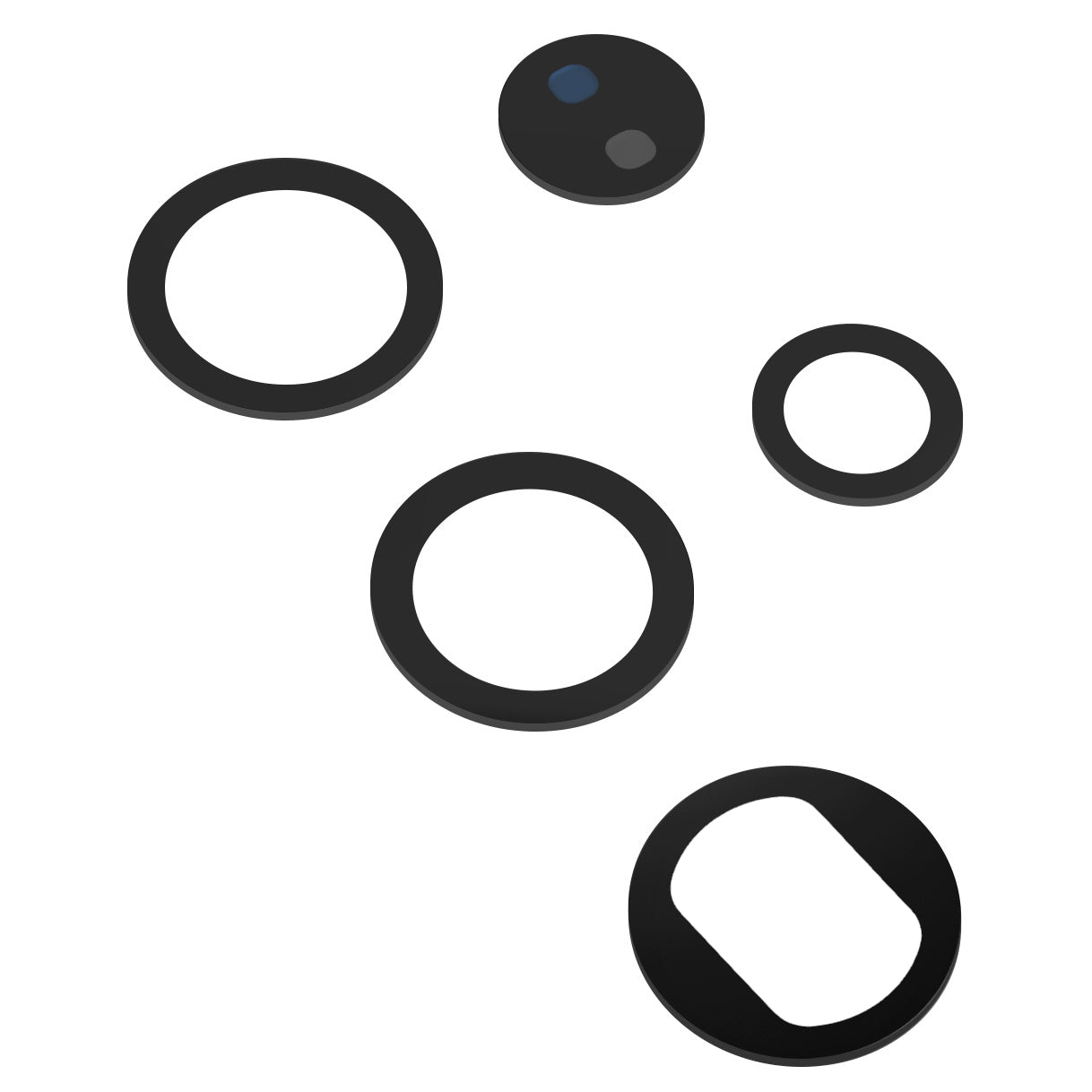 Rückkamera Glas Samsung Galaxy S23 Ultra S918, Laser + Telephoto + Telephoto Periscope + UltraWide + Wide, Schwarz