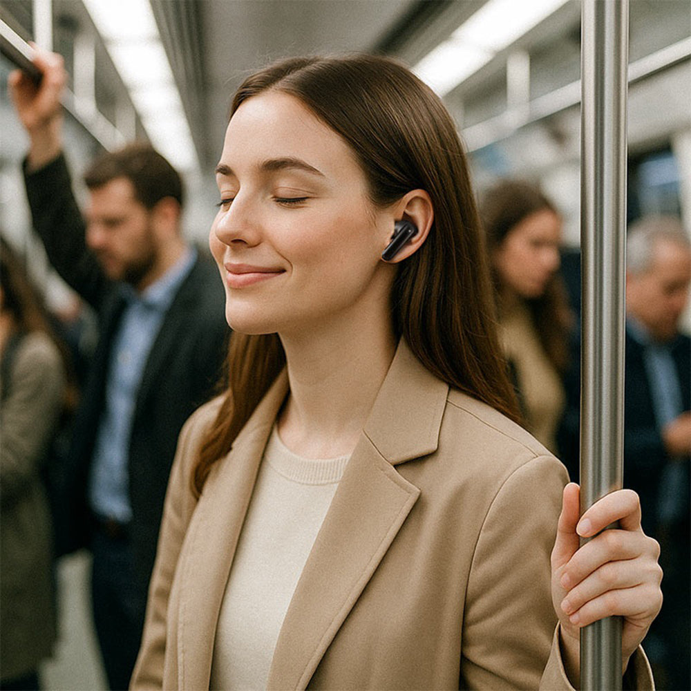 Bluetooth-Freisprecheinrichtung Acefast W5, TWS, ANC, Schwarz