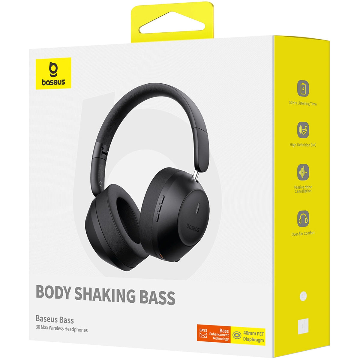 Handsfree Bluetooth Baseus Bass 30 Max, A2DP, Schwarz A00070700121-00