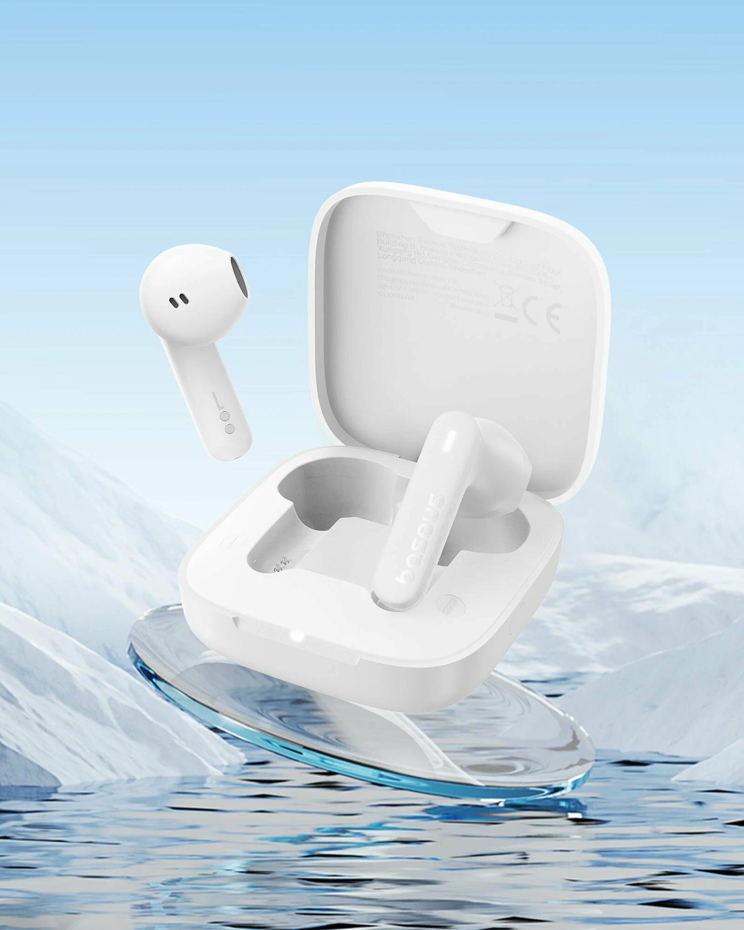 Freisprecheinrichtung Bluetooth Bluetooth Baseus Bowie E16, TWS, Weiß A00061900223-00