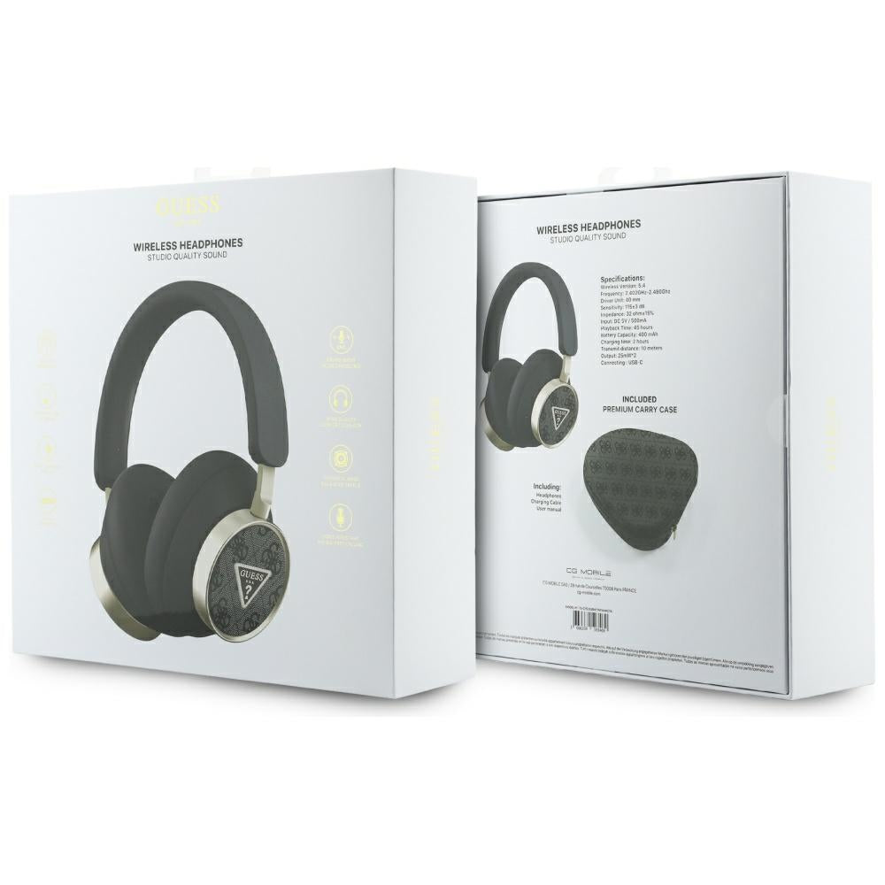 Bluetooth-Freisprecheinrichtung Guess 4G Gold Triangle Logo, A2DP, Schwarz