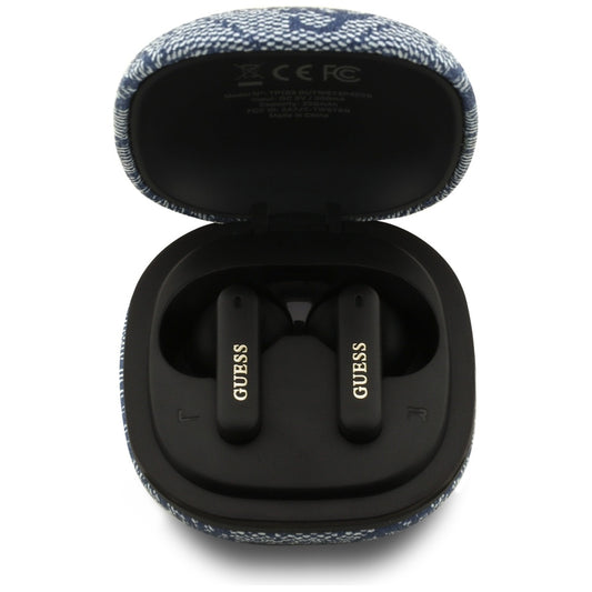 Handsfree Bluetooth Guess 4G Classic Metal Logo, TWS, Blau
