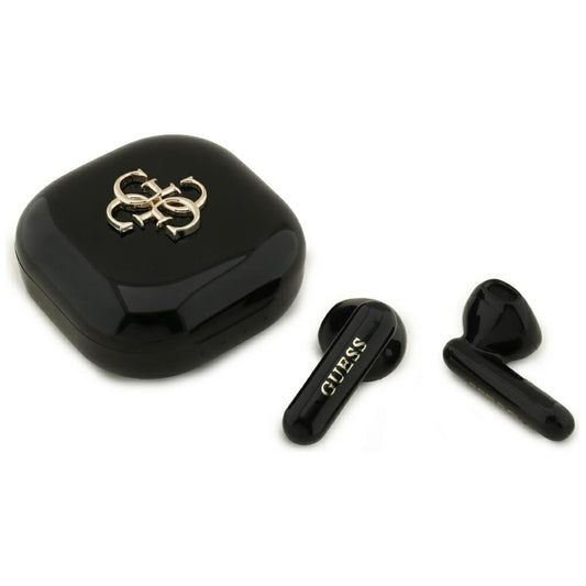Handsfree Bluetooth Guess 4G Metal Logo, TWS, Schwarz