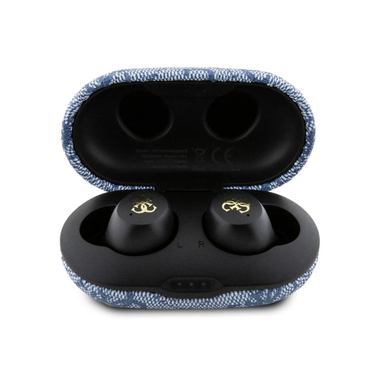 Handsfree Bluetooth Guess 4G Metal, TWS, Blau