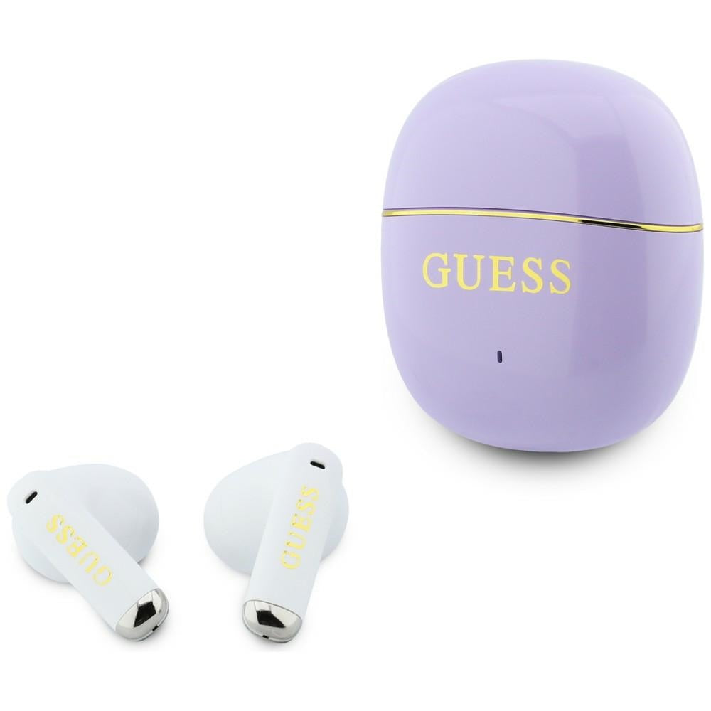 Freisprecheinrichtung Bluetooth Guess Glossy Gold Line Classic, TWS, Lila