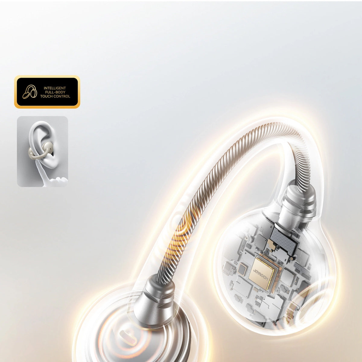 Handsfree Bluetooth Joyroom Openfree JR-OE3, TWS, Silber