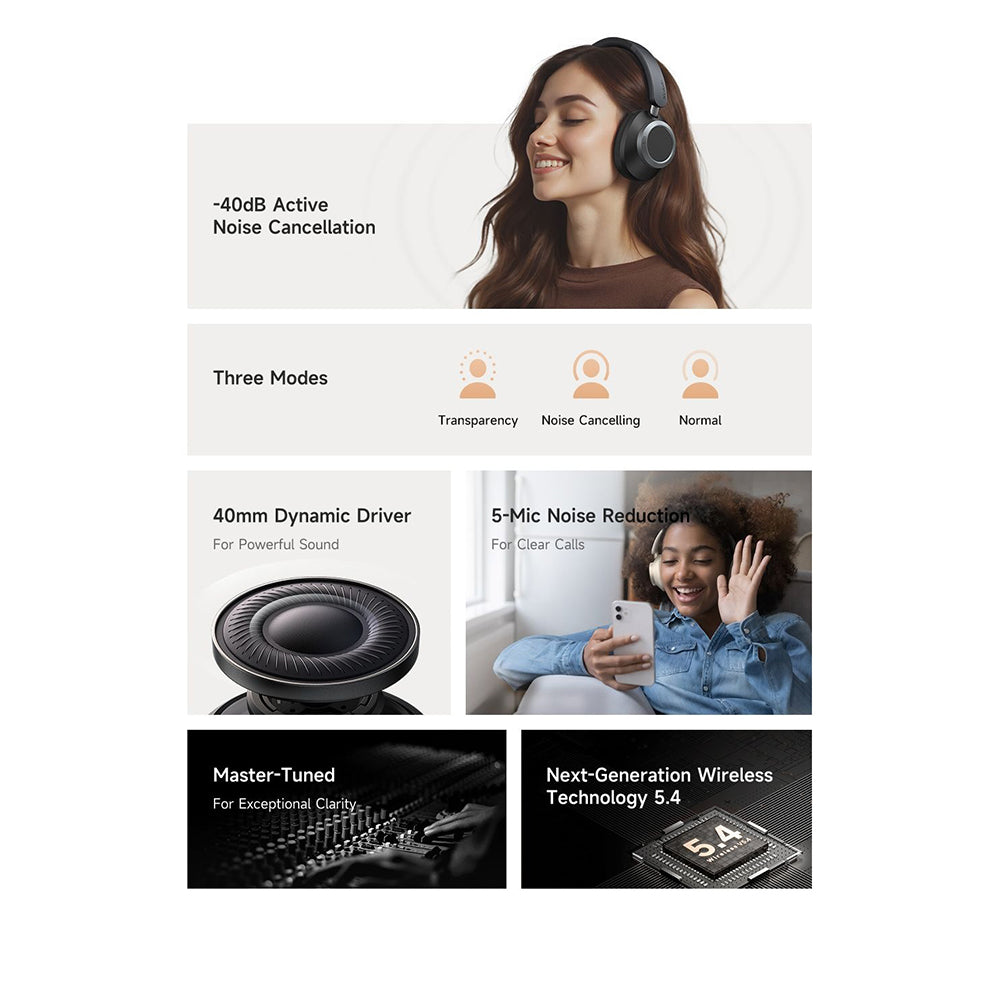 Handsfree Bluetooth McDodo HP-5821 T03, A2DP, ANC, Beige