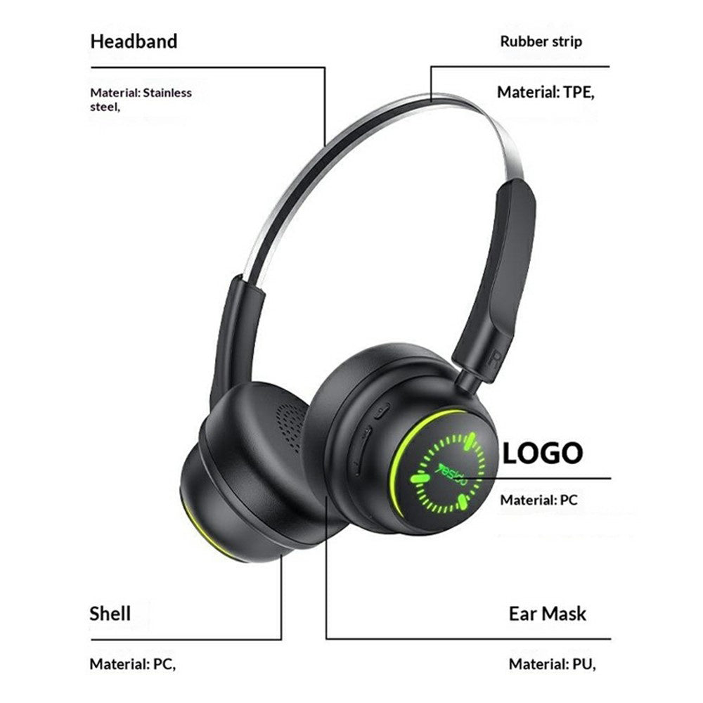 Handsfree Bluetooth Yesido EP15 Kids, A2DP, Schwarz