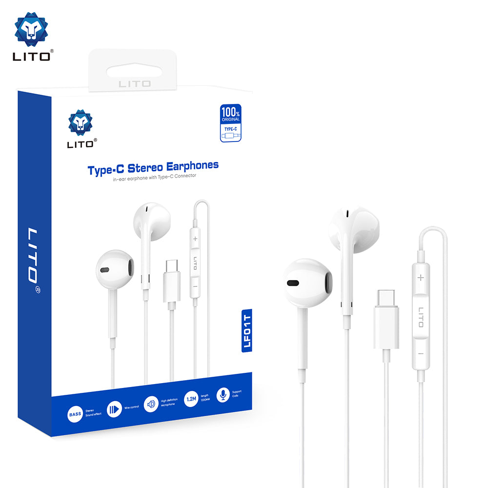 Handsfree USB-C Lito LF01T, Weiß