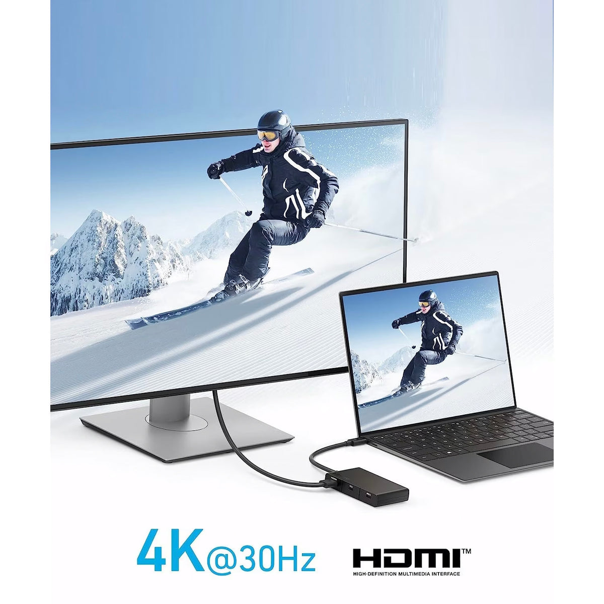 USB-C Hub Anker 332, 2 x USB-A - 2 x USB-C - 1 x HDMI, Schwarz A8356G11