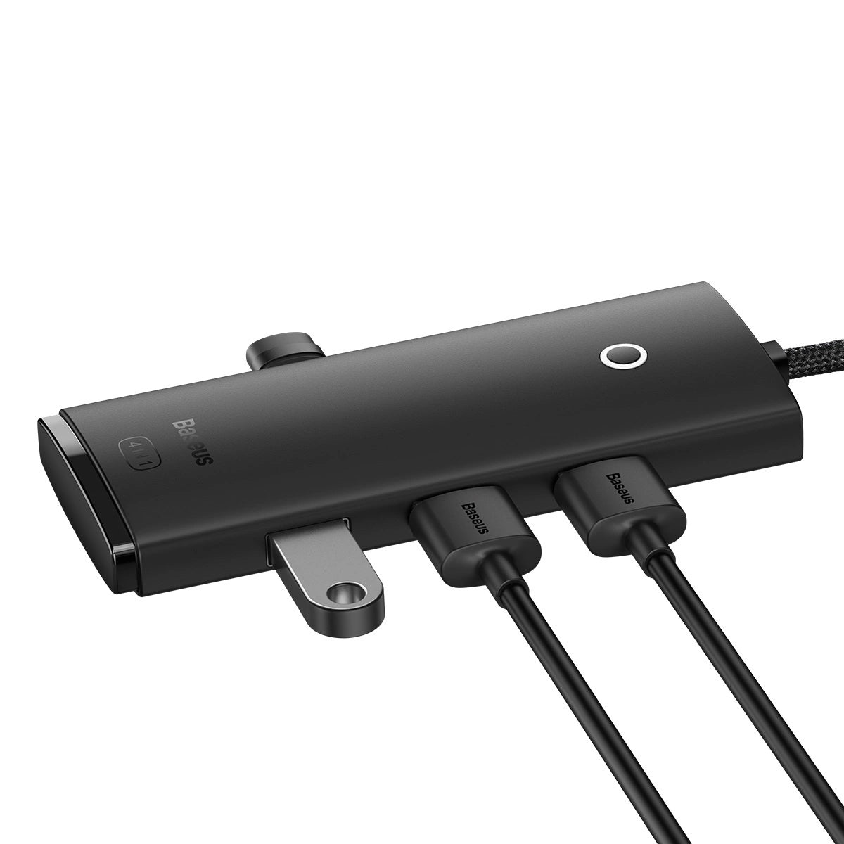 Hub USB-C Baseus Lite, 4 x USB-A 3.0 - 1 x USB-C, 0,25m, Schwarz WKQX030301