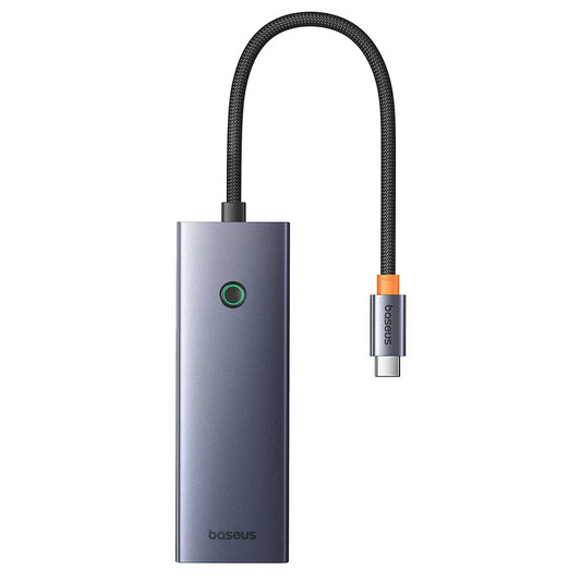 Hub USB-C Baseus UltraJoy, 3 x USB-A 3.0 - 1 x USB-C - 1 x HDMI - 1 x SD - 1 x microSD, Grau B00052803811-03