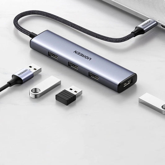 USB-C Hub UGREEN CM473 (20841), 4 x USB-A 3.0, 0,20 m, Grau