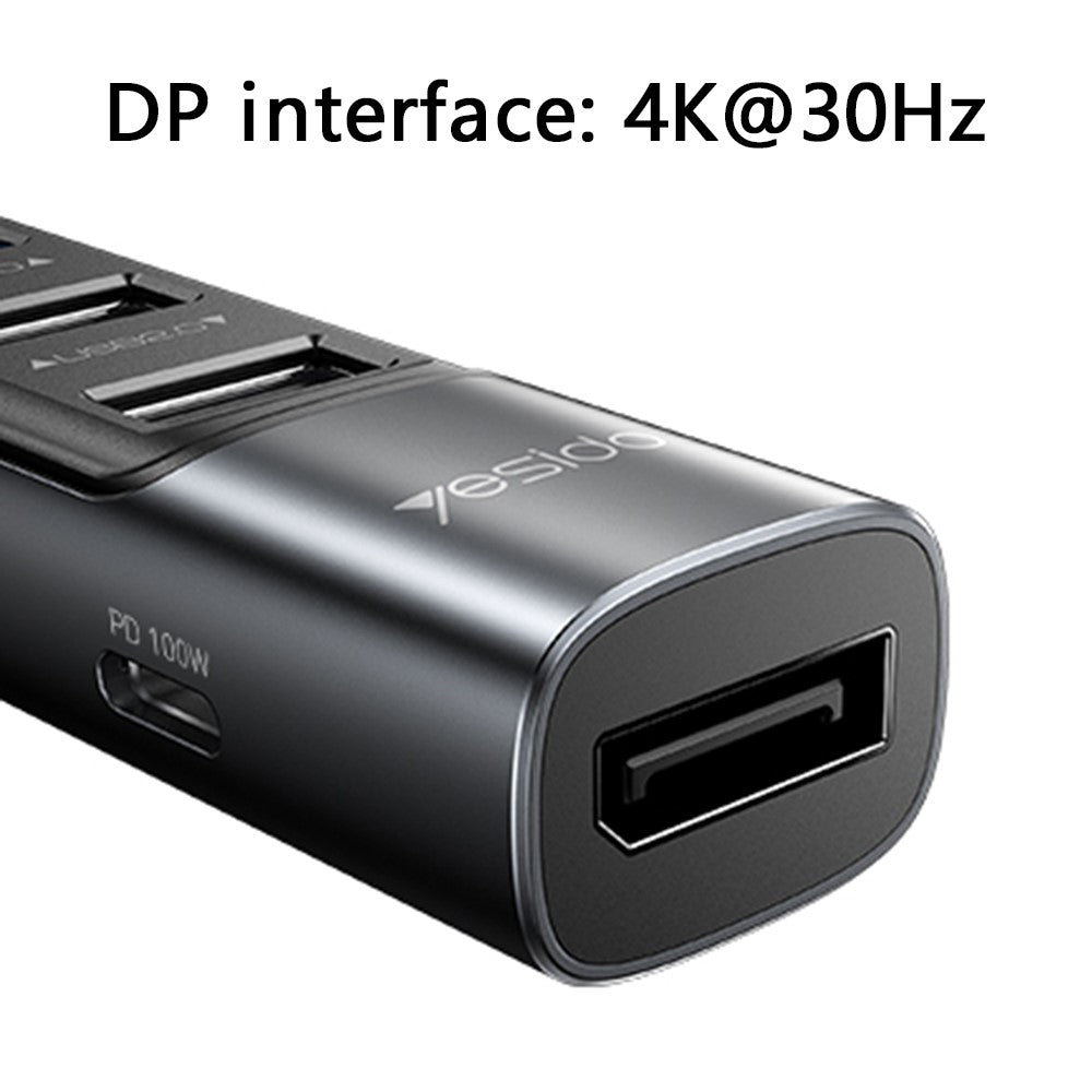 Yesido HB23 USB-C Hub, 5in1, Grey
