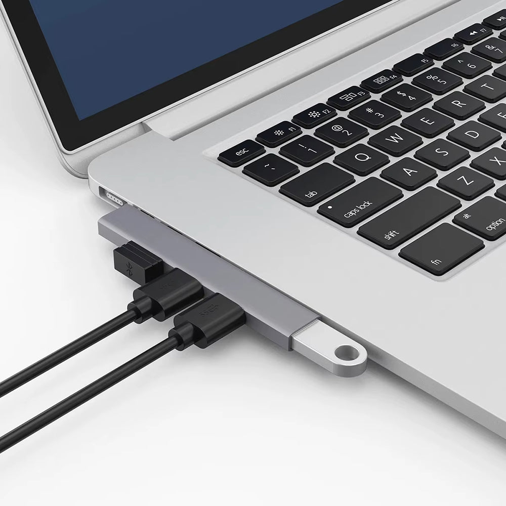 USB-Hub Techsuit H14 ZenithDock, 4in1, Grau