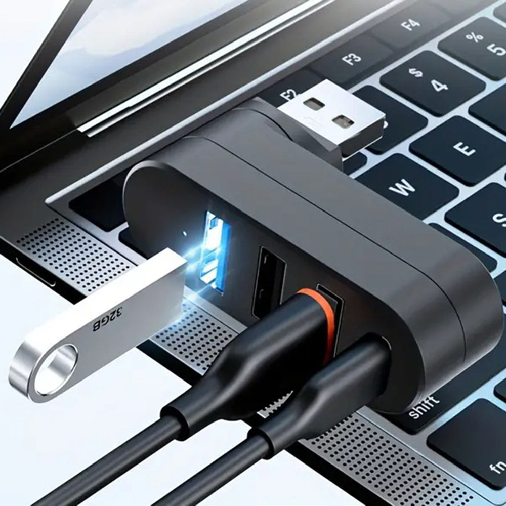 USB-Hub Techsuit H17 SplitterNode, 4in1, Schwarz