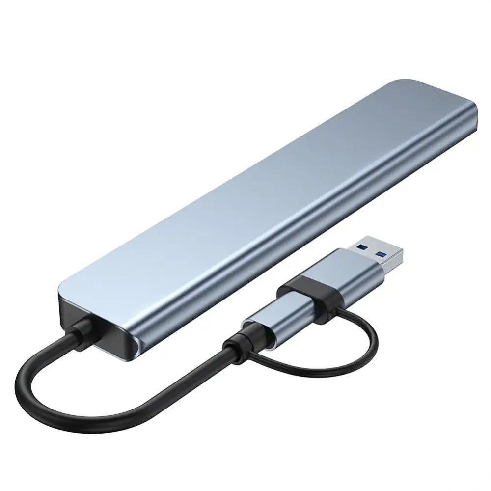 USB / USB-C Hub Techsuit H6 DataBridge, 7in1, Grau