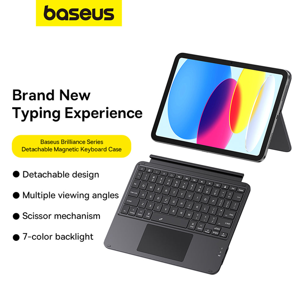 Tastaturhülle für Apple iPad (2022), Baseus, Brilliance, Schwarz