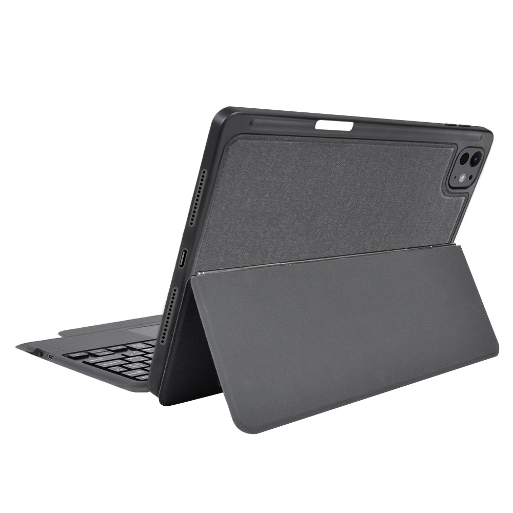 Tastaturhülle für Apple iPad Pro 11 (2024), Techsuit, KeyTab Pro, Schwarz