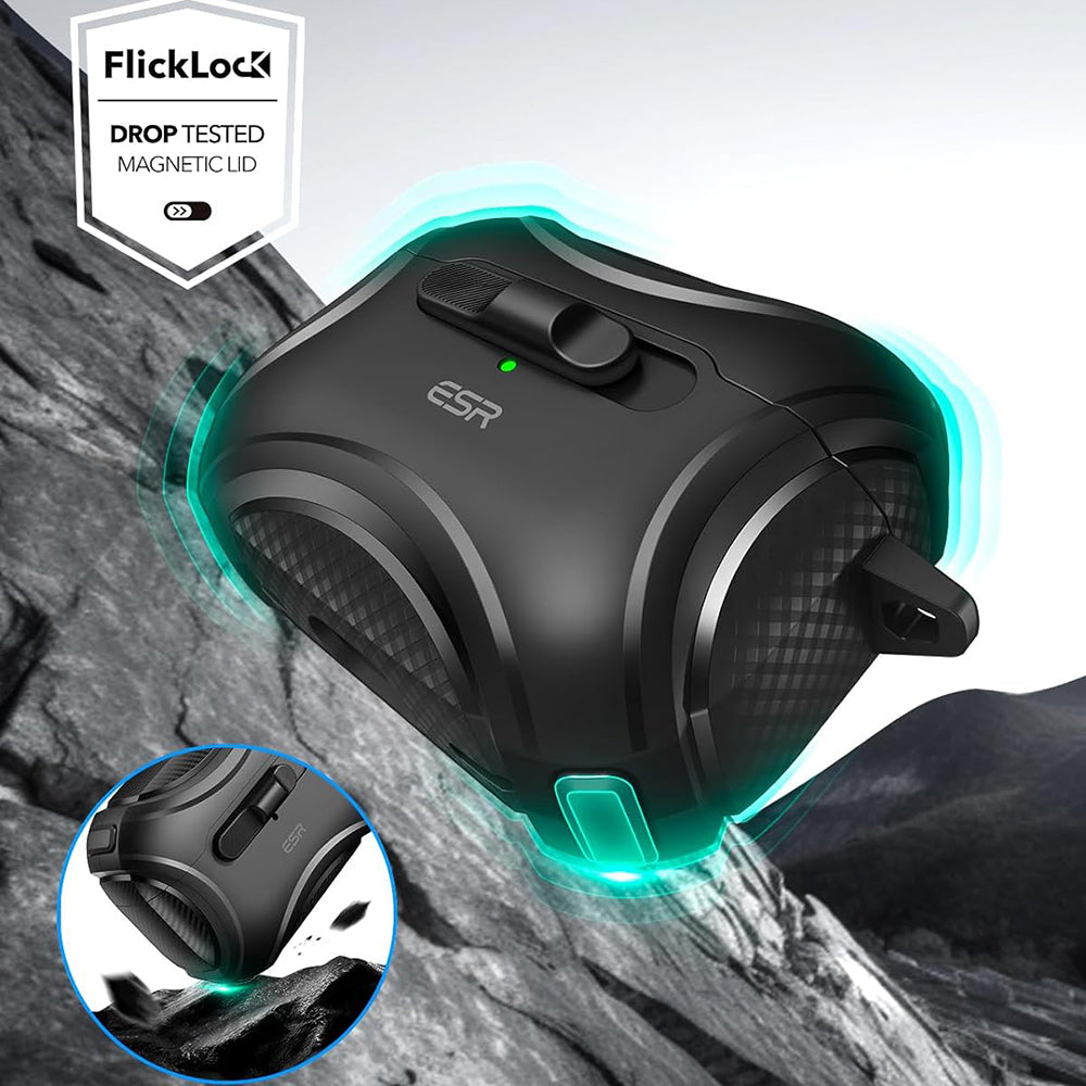 ESR Cyber Hülle für Apple AirPods Pro Serie, Schwarz