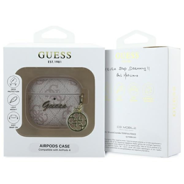 Guess 4G Charm Hülle für Apple AirPods 4, Rosa