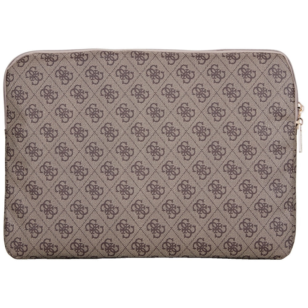 Guess 4G Triangle Logo Hülle für 14 Zoll Laptop, Braun