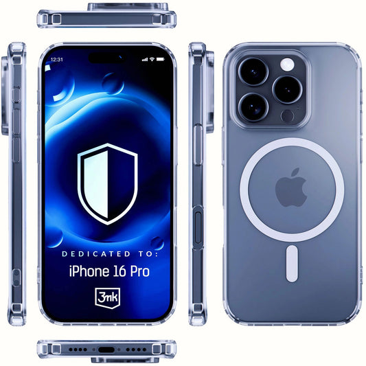 MagSafe Tasche für Apple iPhone 16 Pro, 3MK, MagCase, MagCase, Transparent